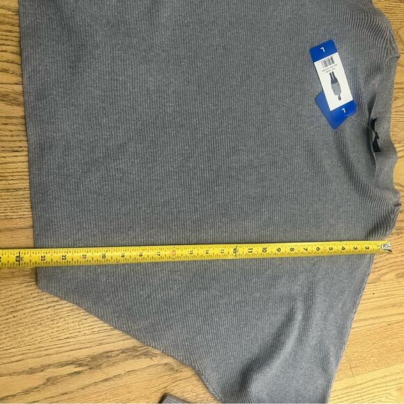 JOAN VASS NEWYORK MIST HEATHER GREY BATWING SWEATER SIZE L NWT - Picture 9 of 12